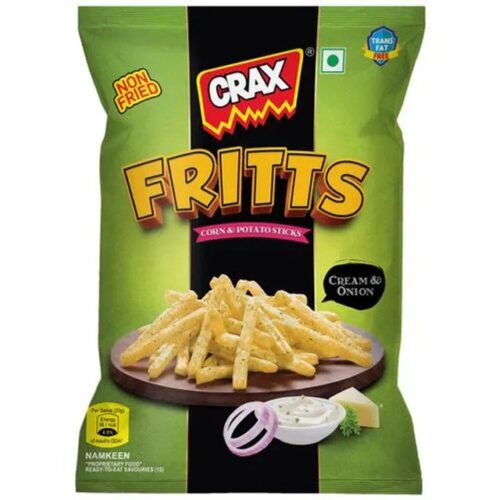 Crax Fritts - |Cream & Onion, Corn & Potato Sticks. 1 pack