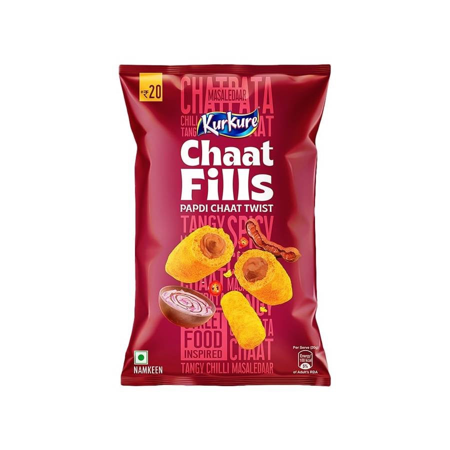 Kurkure Chaat Fills Crisps (Papdi Chaat Twist)- 1 pack